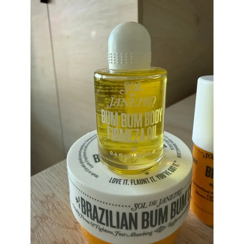 $58 Sol de Janeiro Bum Bum Trio Cream Oil Lip Balm Bundle New Authentic